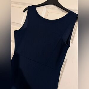 Blue Sleeveless Sheath Mini Dress
